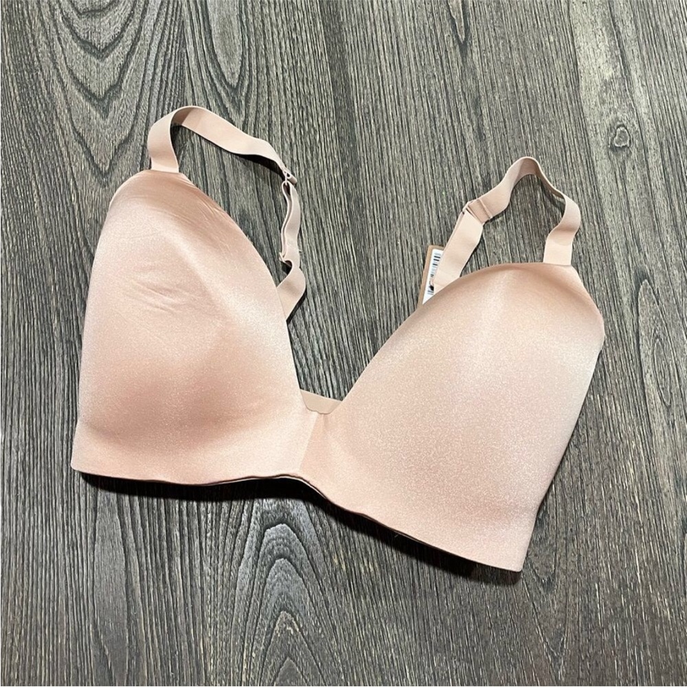 NWT Skims Wireless Form T-Shirt Demi Bra Seamless Wireless Padded Mica Size 34H